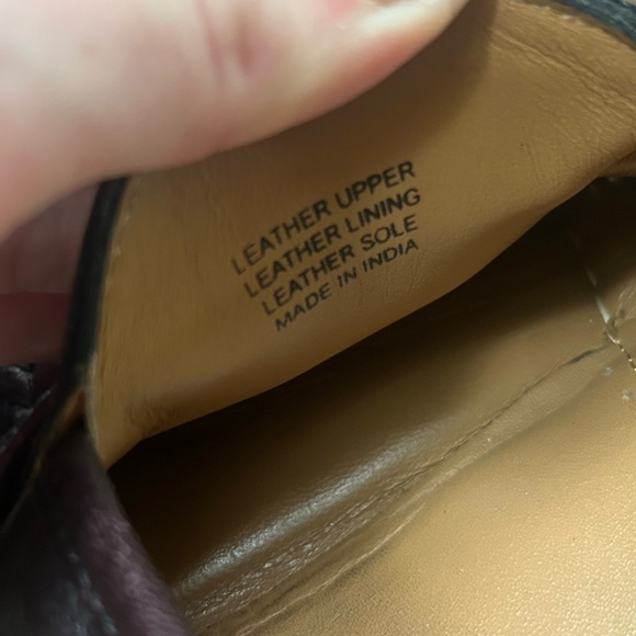 FLORSHEIM Leather Burgundy Croc Embossed Moc-Toe Slip On Loafers Men’s Size 11 D - Picture 10 of 12